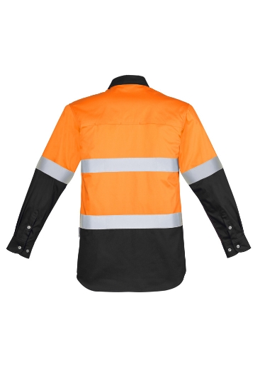 Picture of Syzmik, Mens Hi Vis Spliced Industrial Shirt - Hoop Taped